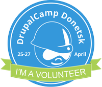 I'm a volounteer at DrupalCamp Donetsk